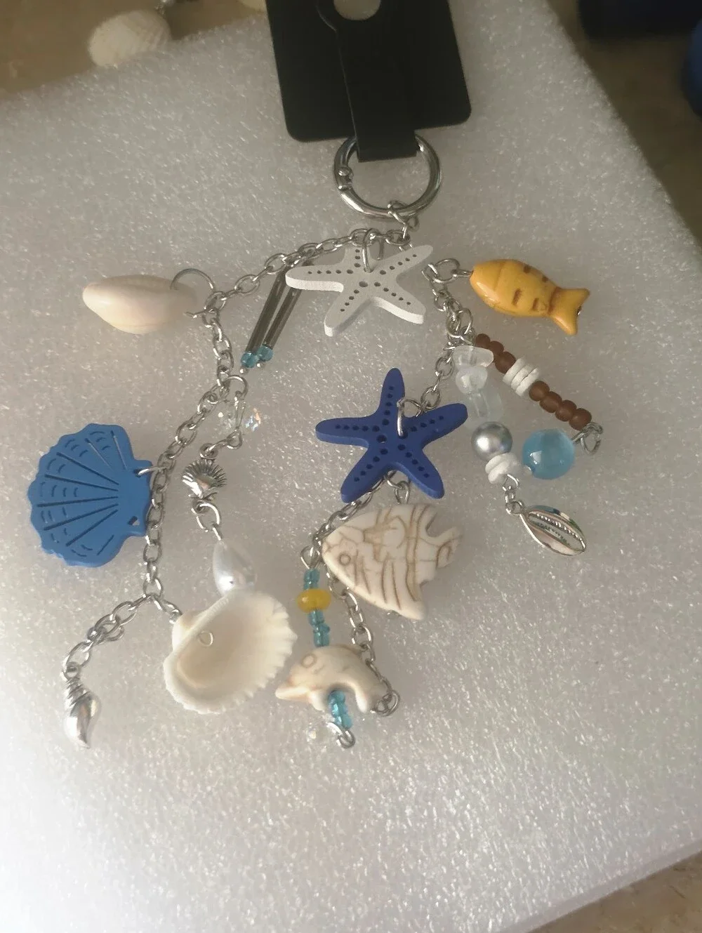 Handmade 3 Piece Set .Matching Key, Bag And Phone Charm.
